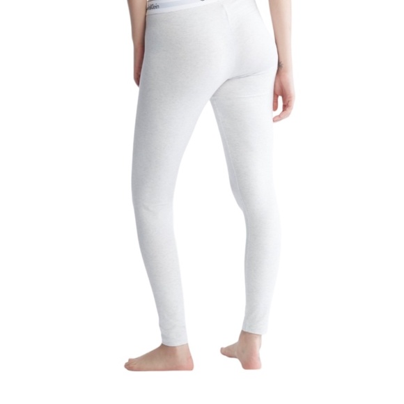 💖MEGA SALE💖Calvin Klein Women's Pure Ribbed Lounge White Legging  QS6686-110 - Picture 4 of 5